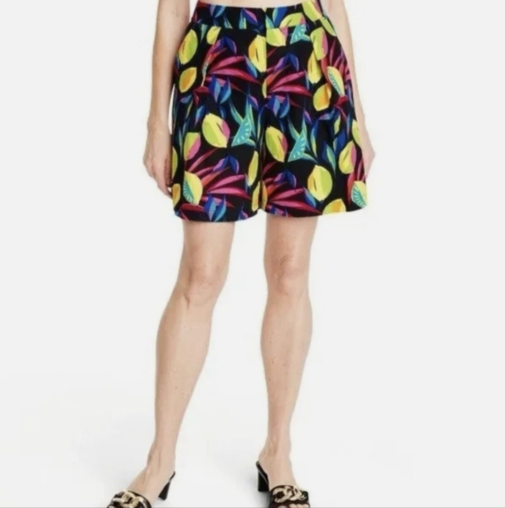 Tabitha Brown X Target Size 1X 18-20 Lemon Tropical Bermudas Summer Shorts